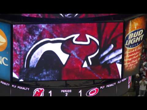 Mark Fayne goal Hurricanes vs Devils October 10, 2011