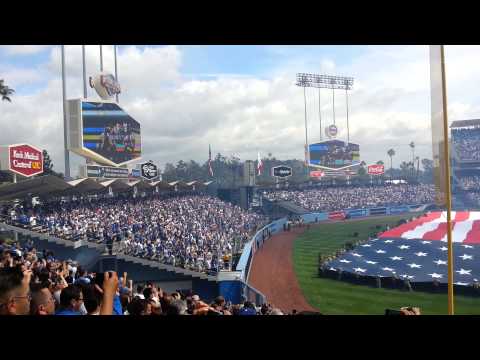 Dodgers Opening Day 2013 National Anthem