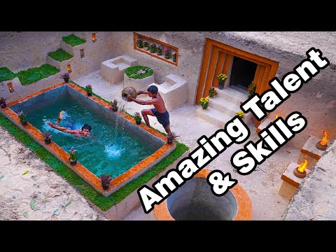 Amazing Talent & Skill Compilation | Building a Private Pool in Underground House