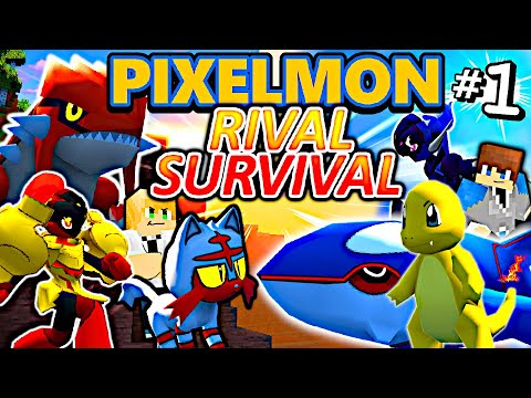Pixelmon Rival Survival - "HERE WE GO!" - Episode 1 (Minecraft Pokemon Mod)