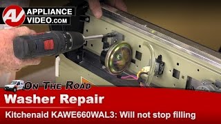 KitchenAid Washer Repair - Won't Stop Filling - Water Level Switch