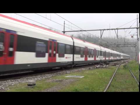 TILO ETR. 524 IN DOPPIA COMPOSIZIONE IN TRANSITO A CARIMATE.(MI) 5 - 4 - 2016.