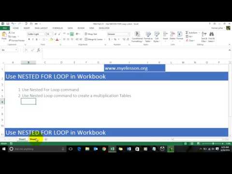 Learn VBA Part 23- Use NESTED FOR Loop in VBA Hindi