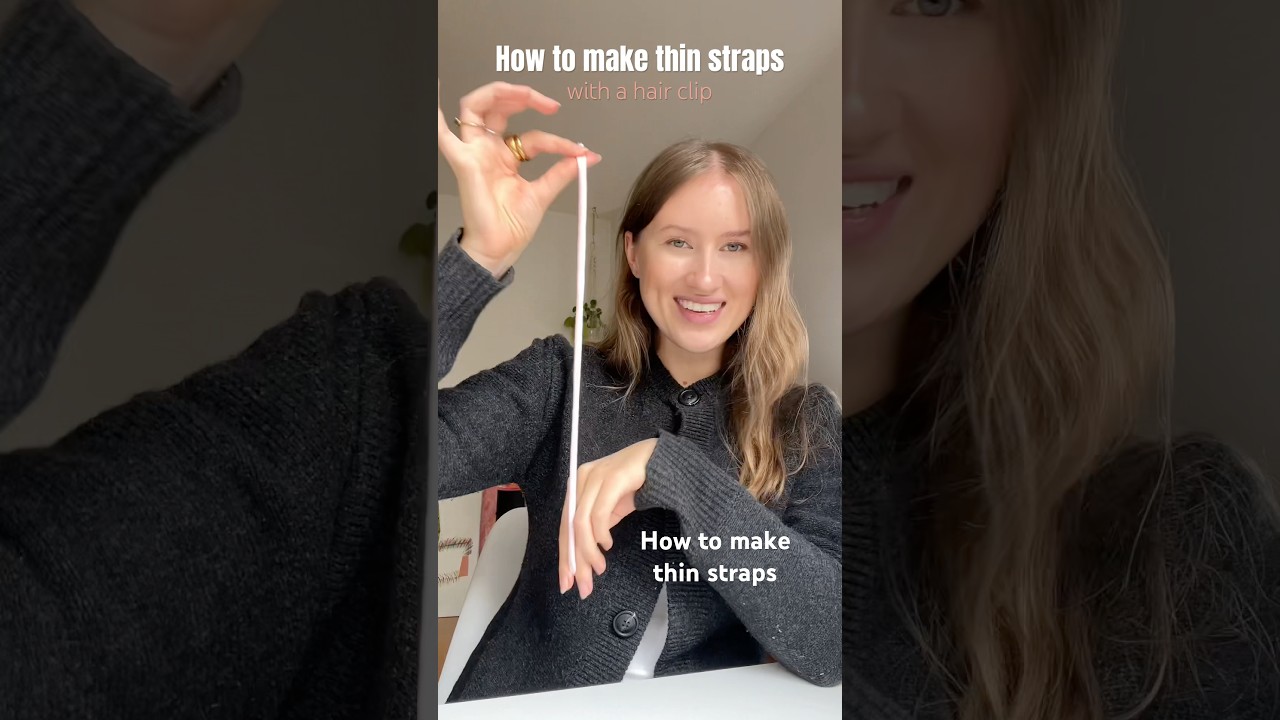 How to make thin straps with a hair clip. Sewing tips for beginners.