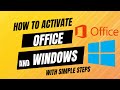 How to activate Windows and Office Permanently with Simple and Easy Steps.