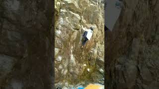 Video thumbnail of 鳩ノ巣ダイノ , 初段 (7a+). 鳩ノ巣 (Hatonosu)