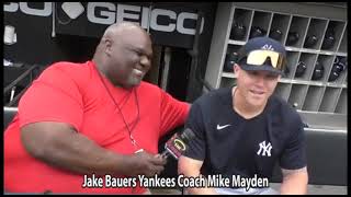 Jake Bauers Yankees & Coach Maydan