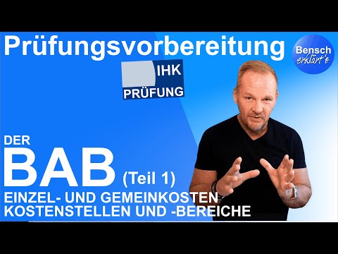 BAB simply explained (Part 1): Direct and overhead costs, cost areas and cost centers