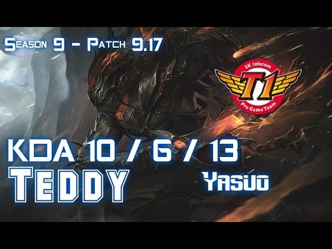 SKT T1 Teddy YASUO vs MORDEKAISER Bot - Patch 9.17 KR Ranked