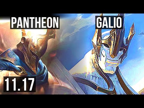 PANTHEON vs GALIO (MID) | 69% winrate, 5/1/7 | KR Grandmaster | v11.17