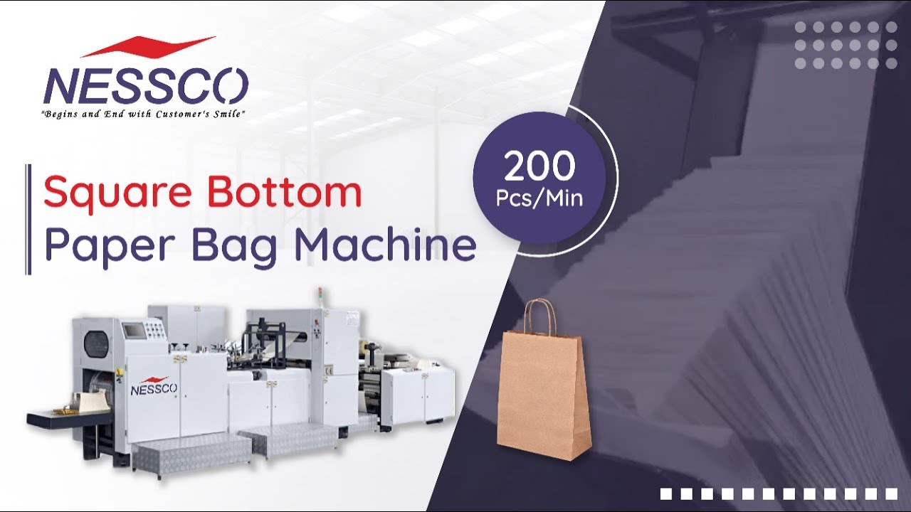Square Bottom Paper Bag Machine -- 200 Bags/min.