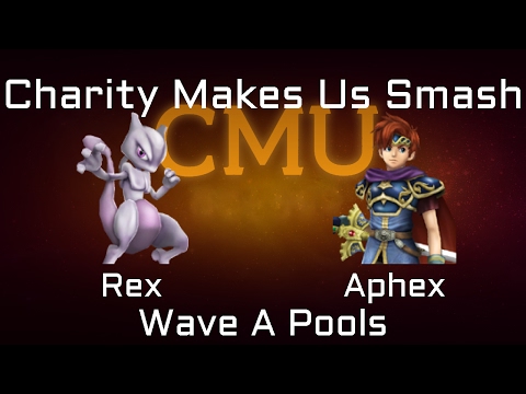 Charity Makes Us Smash Project M Wave A Pools -  Rex (Mewtwo) vs. Aphex (Roy/Link)