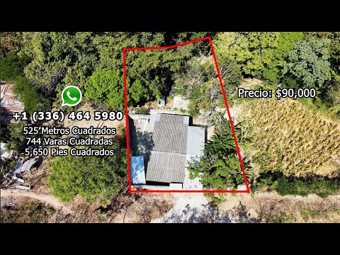 Casa En Venta Con Terreno y Árboles Frutales en San Rafael Cedros.$90,000. Cel: +1 (336) 464 5980