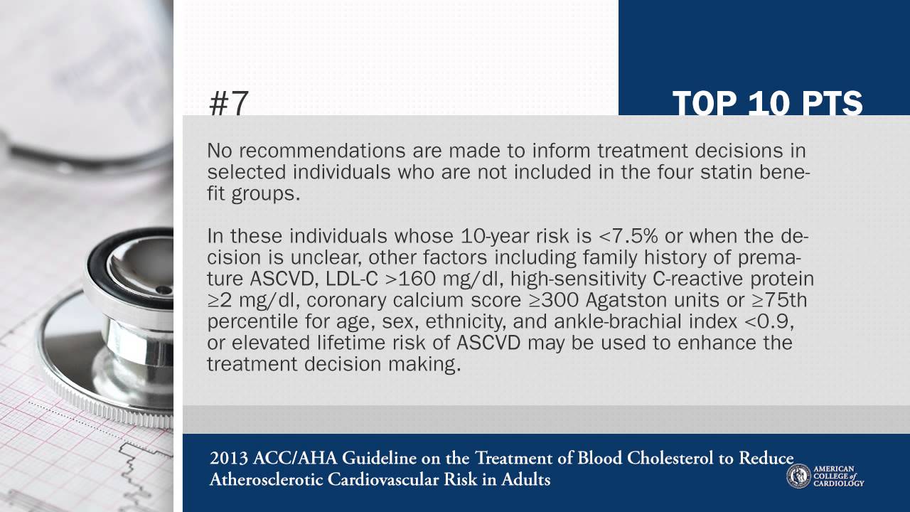 10 Points to Remember | Blood Cholesterol Guideline