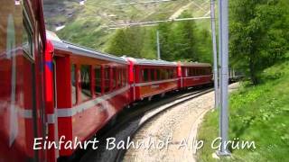 preview picture of video 'Rhätische Bahn - Strecke Cavaglia - Alp Grüm - Bernina Lagalp'