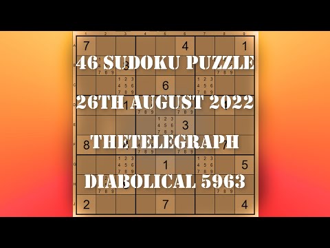 46 Sudoku Puzzle The Telegraph   Diabolical 26 08 22