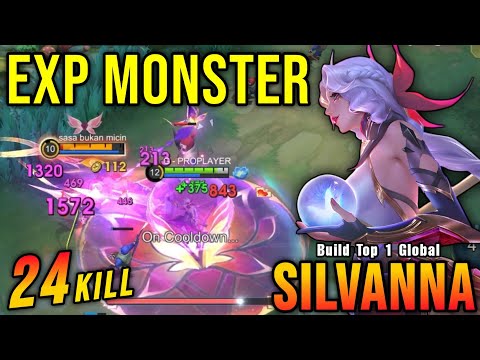 24 Kills!! Silvanna Best Build Exp Lane!! - Build Top 1 Global Silvanna ~ MLBB
