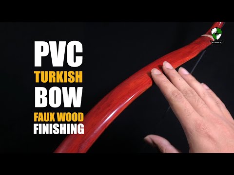 PVC Turkish Bow - Faux wood finishing (with shoe polish, no spraypaint)
