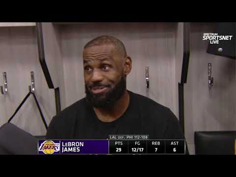 LeBron James PostGame Interview | Los Angeles Lakers vs Philadelphia 76ers