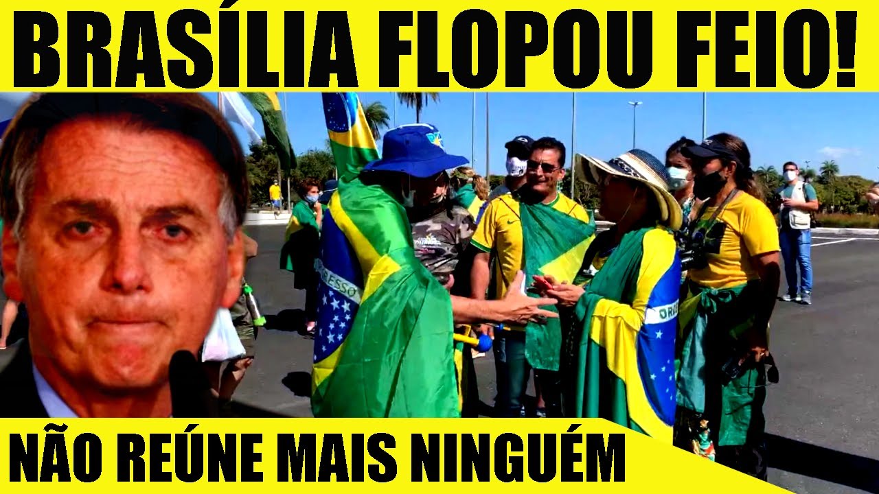MlNlFESTAÇÃ0 EM BRASÍLIA ACABA DE FRACASSAR! FLOOOPOOUUU GERAL! BOLSONARO CH0RA COM NOVO TIR0 NO PÉ!