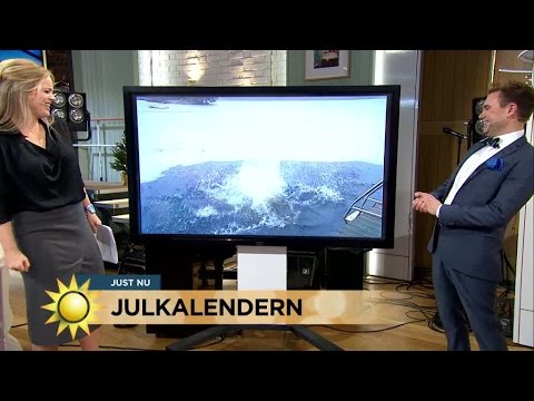 Julkalendern lucka 6 - Här halkar Maria Forsblom av bryggan - Nyhetsmorgon (TV4)