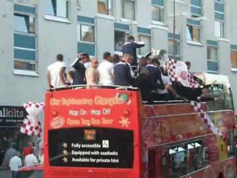 Rose Parade the Scottish Junior Cup Through Linlithgow