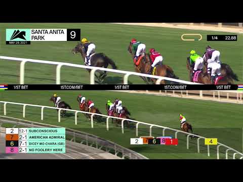 No Foolery Here wins Race 9 on Saturday, May 29th, 2021 at Santa Anita Park.