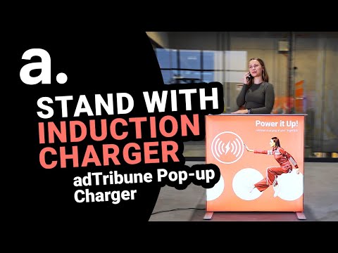 The adTribune Pop-up in a new design - now with an induction charger!