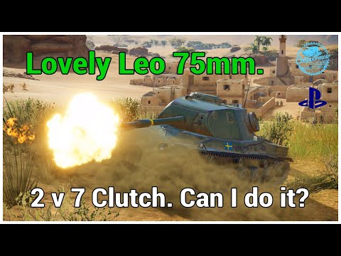 World of Tanks Console PS4 // 2 vs 7 // 75mm Leo game play //  Can we carry or will we fail?