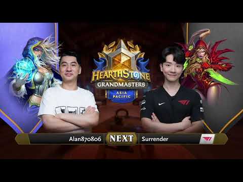 Alan870806 vs Surrender | 2021 Hearthstone Grandmasters Asia-Pacific | Elim | Season 1 | Playoffs