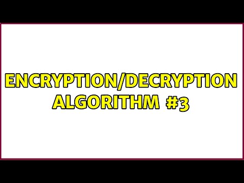 Encryptiondecryption Algorithm 3