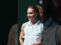 Princess of Wales makes one-handed catch in Wimbledon Ball Boy & Girl training ? #shorts