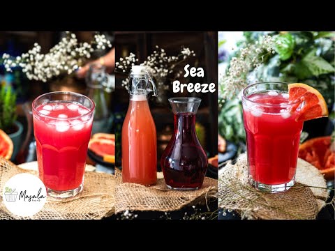 SEA BREEZE DRINK - EASY MOCKTAIL AT HOME | NON ALCOHOLIC COCKTAIL RECIPES | SUMMER DRINKS