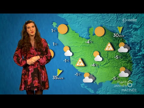 The weather forecast for Vendée on Tuesday, January 6, 2026: snow and ice in Vendée