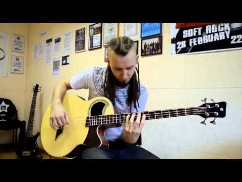 Andy Mckee - Drifting - Acoustic bass cover by Dmitry Lisenko - Percussive bass guitar
