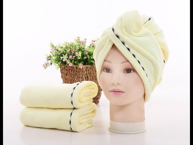 منشفة شعر الراس من الألياف الدقيقة سريعة تجفيف الش...