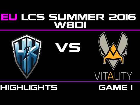 H2K vs VIT Game 1 highlights W8D1 EU LCS 2016 H2K Gaming vs Vitality   VIT vs H2K   LCS LOL