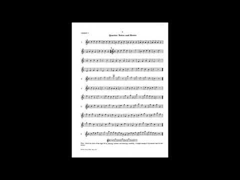 Rubank Elementary Method alto saxophone lesson 5 #3 50 bpm