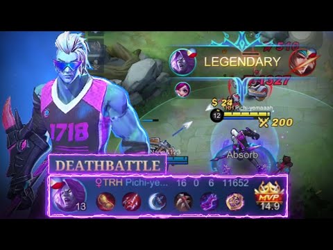 TOP GLOBAL MOSKOV IN DEATHBATTLE! 16 KILLS + 0 DEATH! MLBB