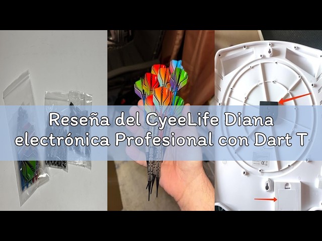 Vídeo relacionado con CyeeLife Dianas electrónicas, Dartboard de Profesional Set con 12 Flechas de Dardos 1 Dart Oche Line + 24 Vuelos Pro 50 Puntas de Flechas + Accesorios Dardo para 1 a 8 Jugadores