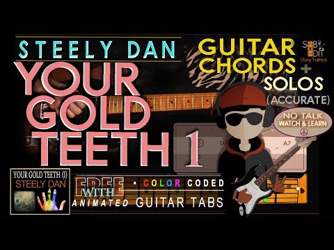 🎸Learn YOUR GOLD TEETH (1) |Steely Dan| Guitar Tutorial with detailed Chord Diagrams 🎸