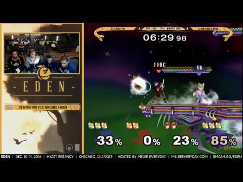 Eden - Ice & Professor Pro (Fox) vs. DJ Nintendo & The Moon (Fox, Marth) - SSBM - Doubles, WS