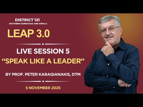 Live Session 5 - "Speak Like a Leader" by Prof. Peter Karagianakis