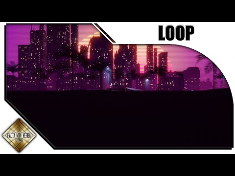 Free VJ Loop Background Video | Synthwave Outrun City #0972