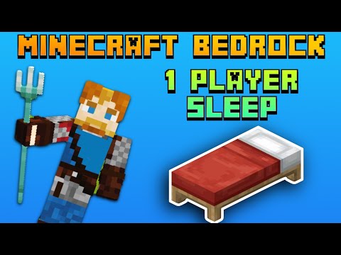Easy One Player Sleep for Multiplayer [Minecraft Bedrock Edition]!! #shorts