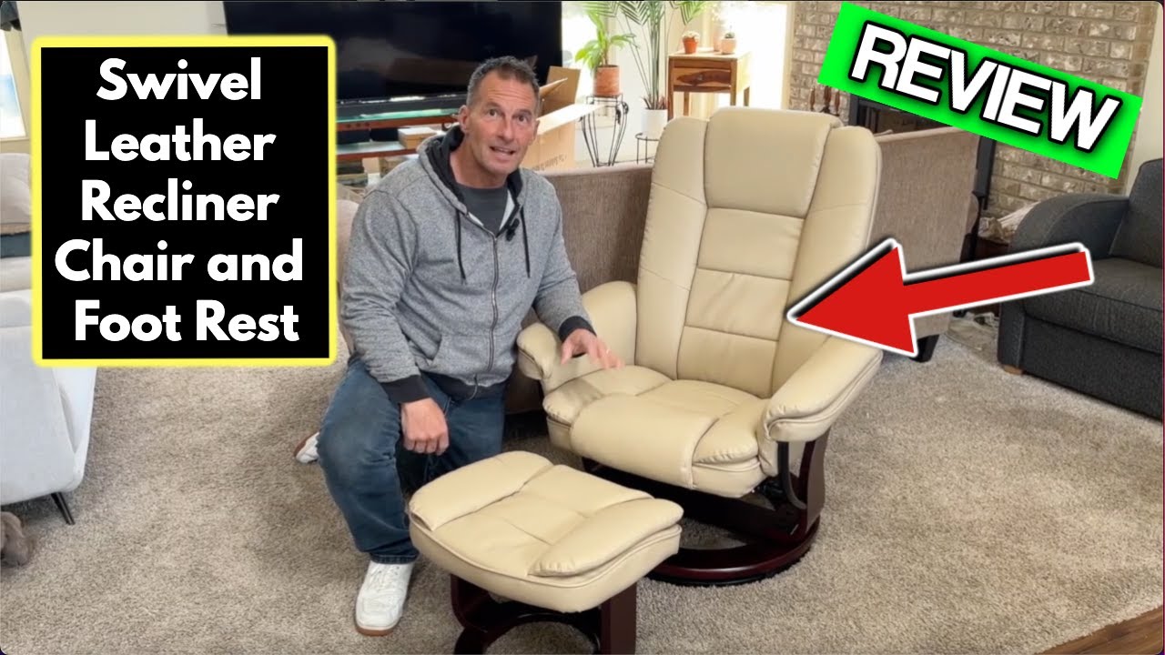 Swivel Ottoman Bonded Leather Recliner Chair and Foot Rest REVIEW