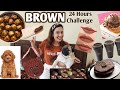 I Used Only BROWN Things For 24 Hours | Most Requested Challenge | (English Subtitles)