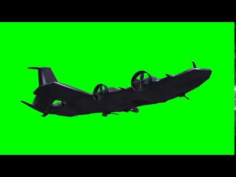 Futuristic Submarine Before Green Screen - Chroma Key - No Copyright