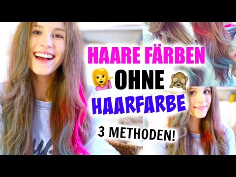 HAARE FÄRBEN OHNE HAARFARBE! 3 Methoden ♡ BarbieLovesLipsticks Video