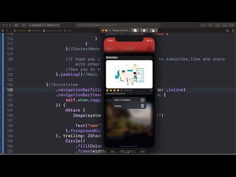 SwiftUI Creating Remember App from Start to Finish ( part 7 ) ContextMenu